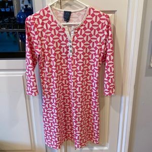 - Melly M casual geometric pink shift dress XS golf golifing